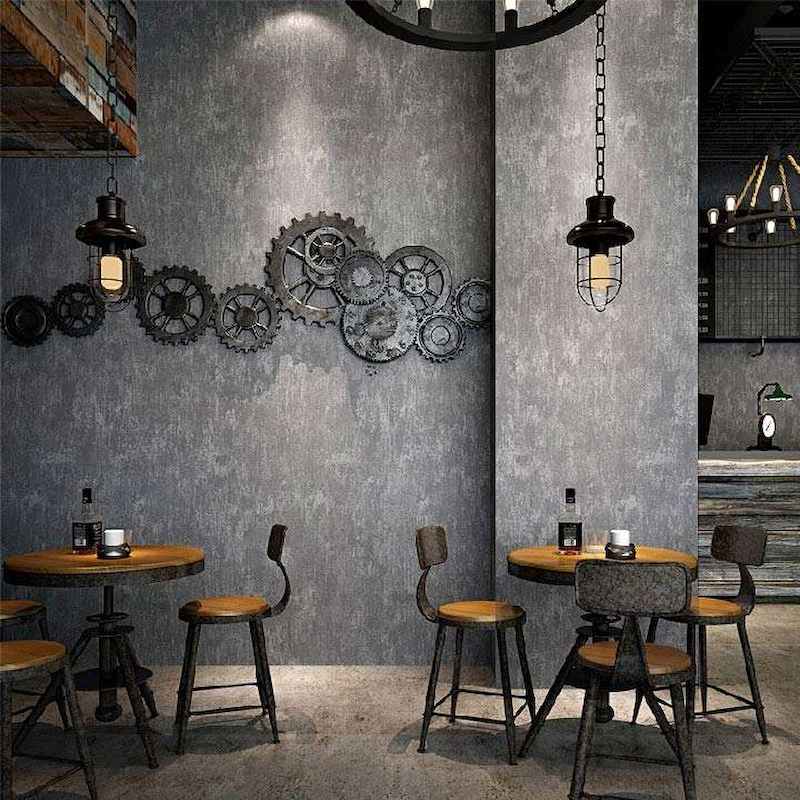 Giấy dán tường màu xám lông chuột cho quán cafe Giấy dán tường màu xám lông chuột cho quán cafe