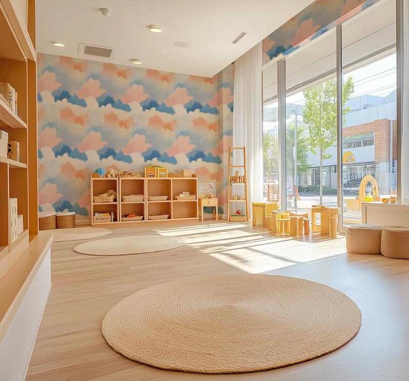 giấy dán tường mầm non