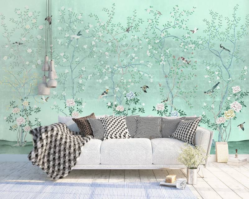 giấy dán tường màu xanh mint giấy dán tường màu xanh mint