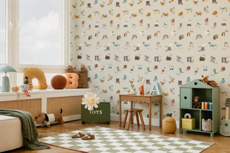 giấy dán tường mầm non