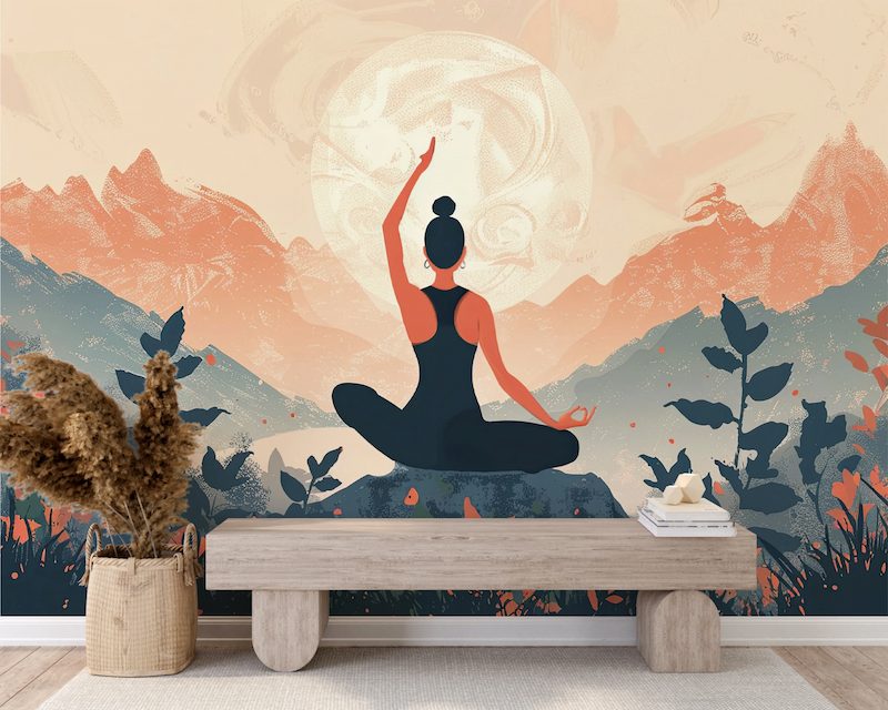 giấy dán tường phòng thiền giấy dán tường phòng thiền