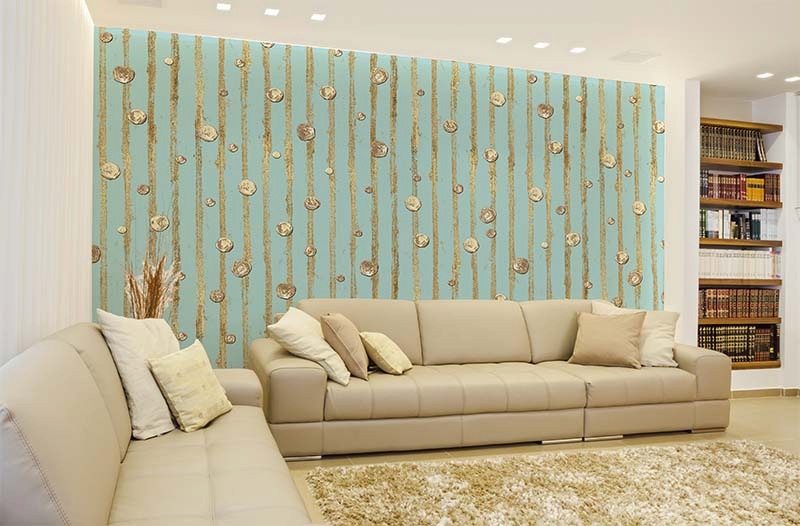 Mẫu giấy dán tường xanh mint cho không gian spa Mẫu giấy dán tường xanh mint cho không gian spa