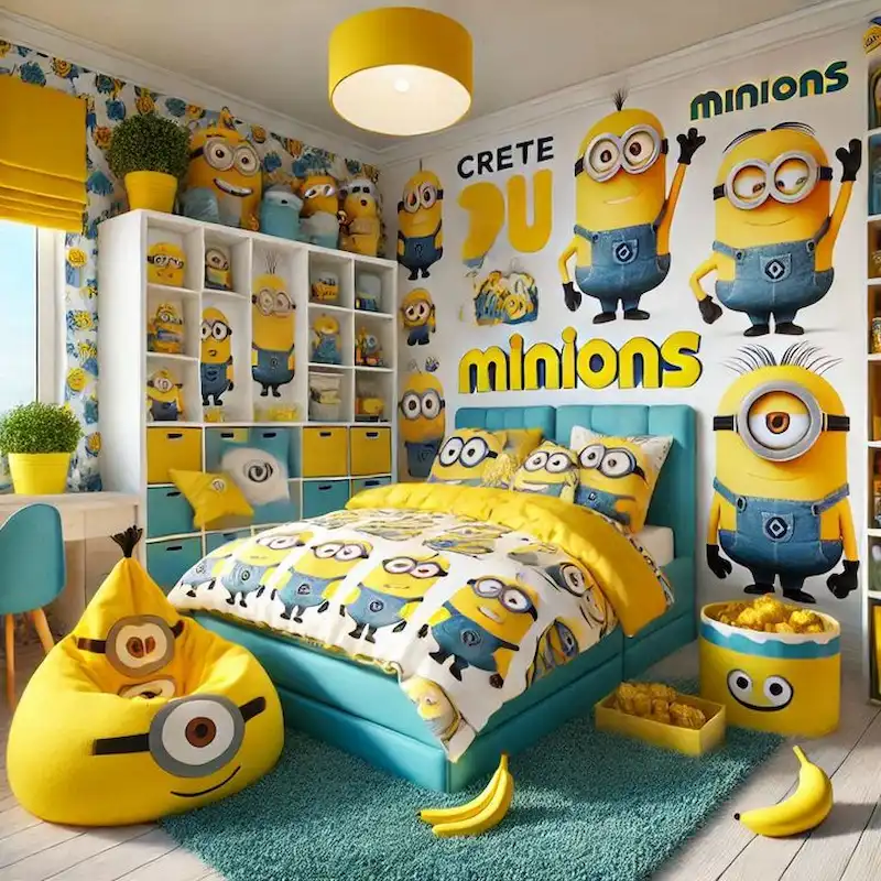 cách trang trí phòng ngủ Minions