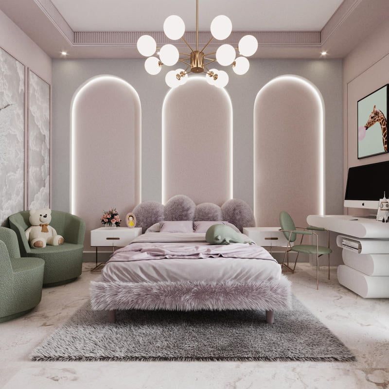 giấy dán tường màu hồng nhạt