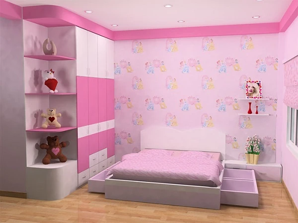 99+ Mẫu giấy dán tường cho phòng ngủ bé gái siêu dễ thương 