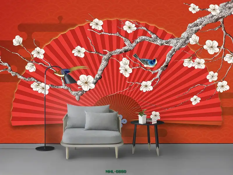 Giấy dán tường hoa anh đào Nhật Bản