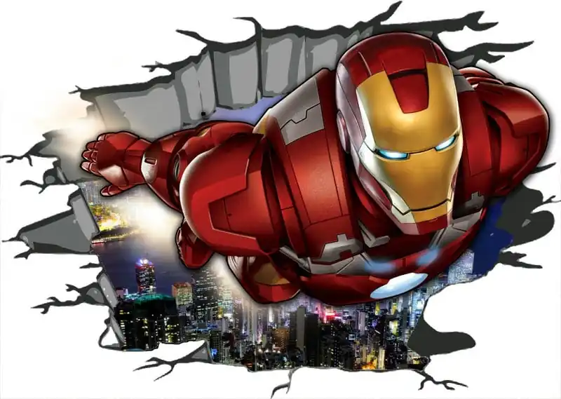 Giấy dán tường phòng bé trai hình Iron Man