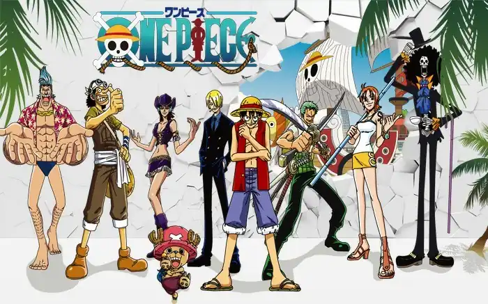 Giấy dán tường cho bé trai hình Onepiece