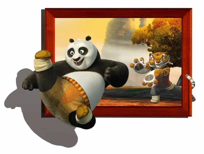 Giấy dán tường cho bé trai hình Kungfu Panda