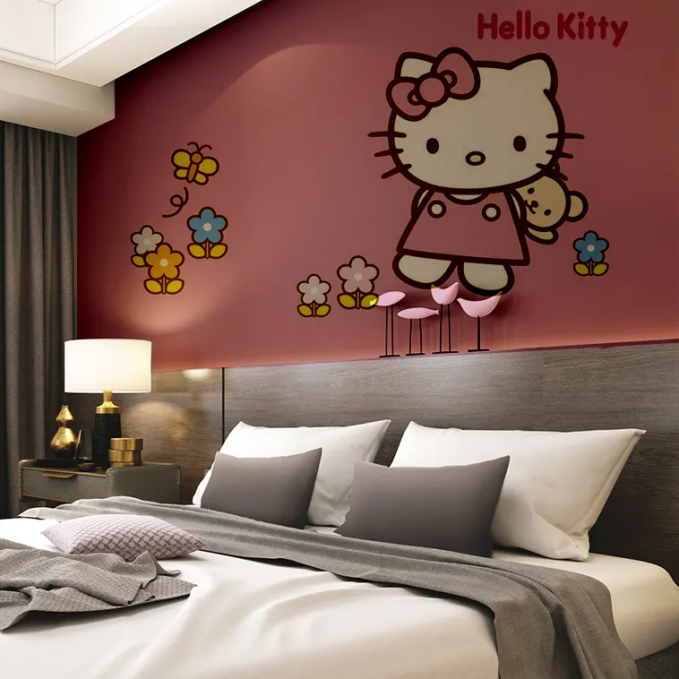 giấy dán tường Hello Kitty