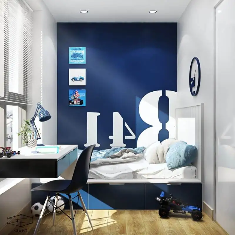 thiết kế phòng ngủ cho bé trai 15 tuổi