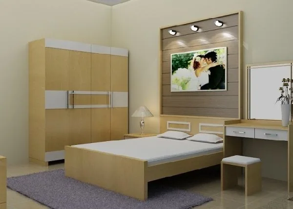 Thiết kế phòng ngủ 9m2 cho vợ chồng