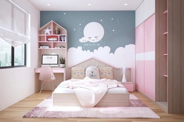 giấy dán tường phòng ngủ cho bé